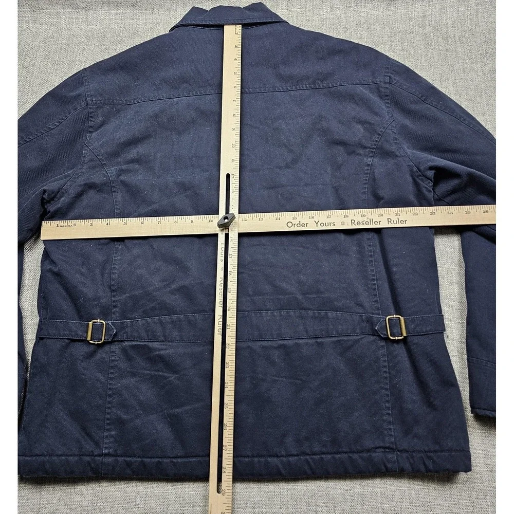 Vintage Polo Sport Ralph Lauren Jacket Mens Large Blue Newsboy Belted Zip Plaid